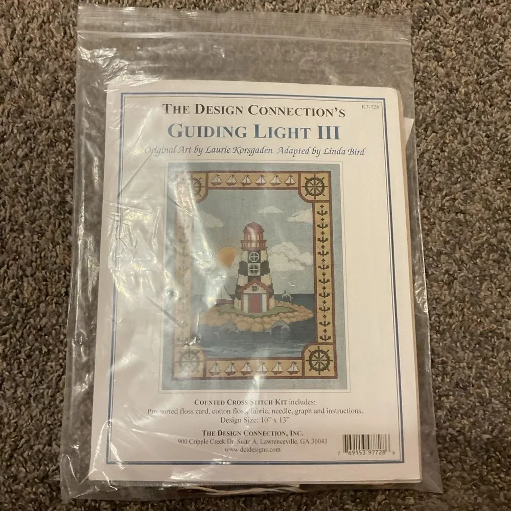 The Design Connection Guiding Light III Cross Stitch Kit - Blue